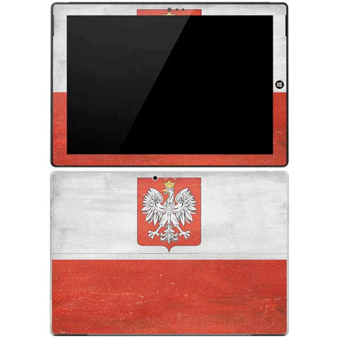 Poland Flag Distressed Surface Pro 3 Skin